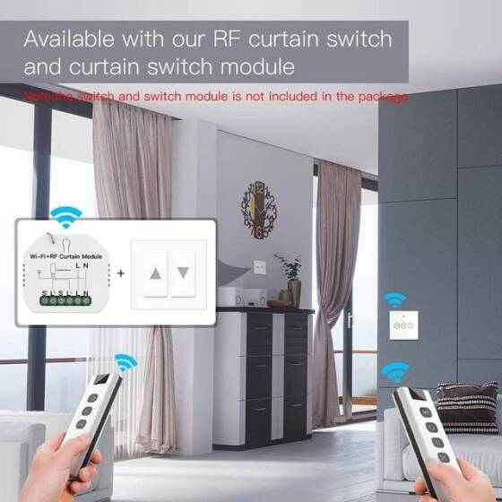 RF433 Light Switch Remote Control With Battery - 4