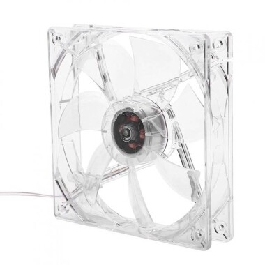RGB 12CM Silent Chassis Cooling Fan 4 Colors LED Lighting Large 4 PIN Heatsink For DeskTop PC Case (Double Aperture-Four Colors) - 1