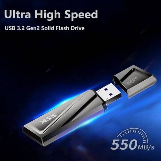 Robot Cube Gray U309 High-Speed Solid State U Disk USB3.2 1TB - 3