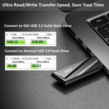 Robot Cube Gray U309 High-Speed Solid State U Disk USB3.2 1TB - 4