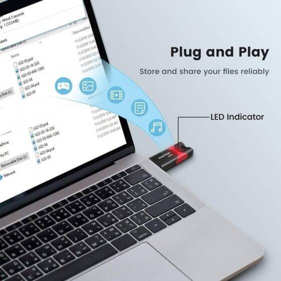 Robot Cube Gray U309 High-Speed Solid State U Disk USB3.2 64GB - 3