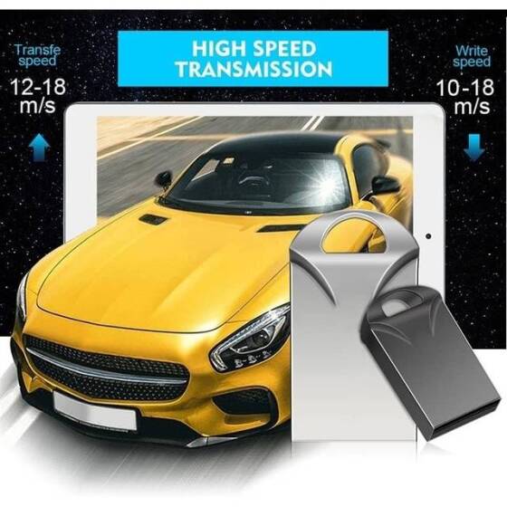 Robot Cube Silver U101 MINI Waterproof U Disk USB2.0 2GB - 2