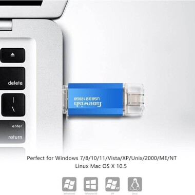 Robot Cube Silver U302 High-Speed Waterproof U Disk USB3.0 128GB - 4