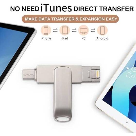 Robot Cube Silver U305 360° Rotate U Disk USB3.2 512GB - 4