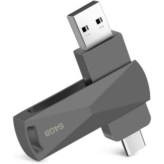Robot Cube U201 Black USB2.0+Type-C U Disk 8GB - 1