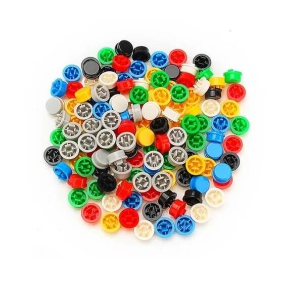 Round Cap For 6x6x7.3mm Square Tactile Switch Red - 1