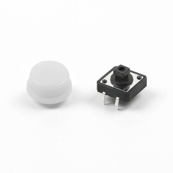 Round Cap For Square Tactile Switch For 12x12x7.3mm Square Switch white Color - 1