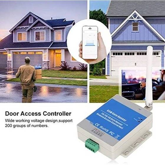 RTU5034 2G GSM Gate Opener Access Relay Switch Remote Control by Free Call Home Alarm System Security for Automatic Door Opener - 5