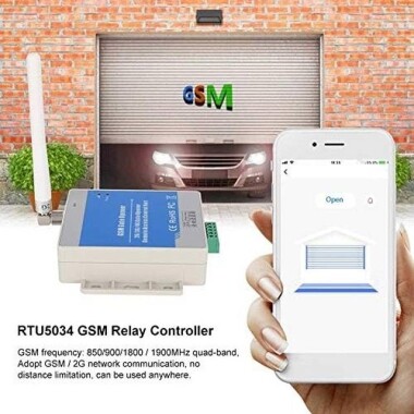 RTU5034 2G GSM Gate Opener Access Relay Switch Remote Control by Free Call Home Alarm System Security for Automatic Door Opener - 4