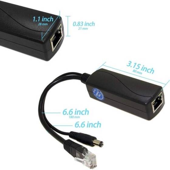 SDAPO PS0502G DC5.5x2.1mm Gigabit PoE Splitter 48V To 5V 2.4A - 3