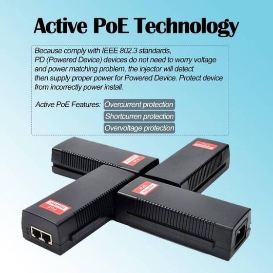 SDAPO PSE90G 90W Gigabit PoE Injector EU Plug - 3