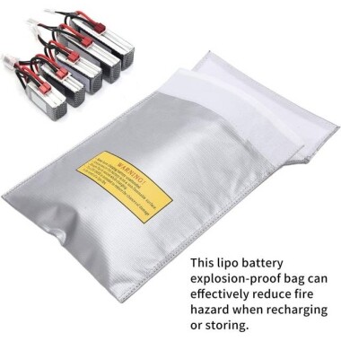Silver Lithium Battery Explosion-Proof Bag/Protection Bag Size: 180x230mm - 5