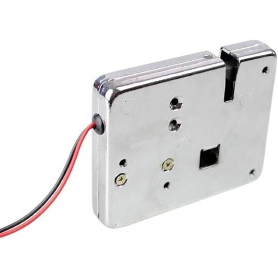 Silver XG- 08 DC12V 1-8A Small Electromagnetic Lock Four Wire With Feedback UnLock Recoil - 3