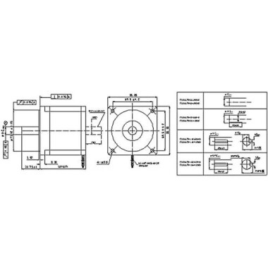 SL86STH80-5504A-BH 86mm Hybrid Stepper Motor - 2