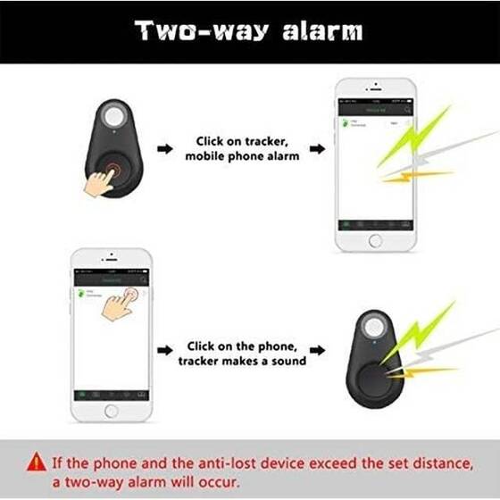 Smart Mini GPS Tracker Anti-Lost Waterproof Bluetooth Tracer For Pet Kids - White (With CR2032 Battery) - 7