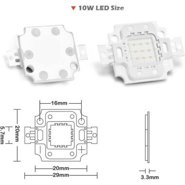 SMD 10W High Power LED Bulb Blue - 2