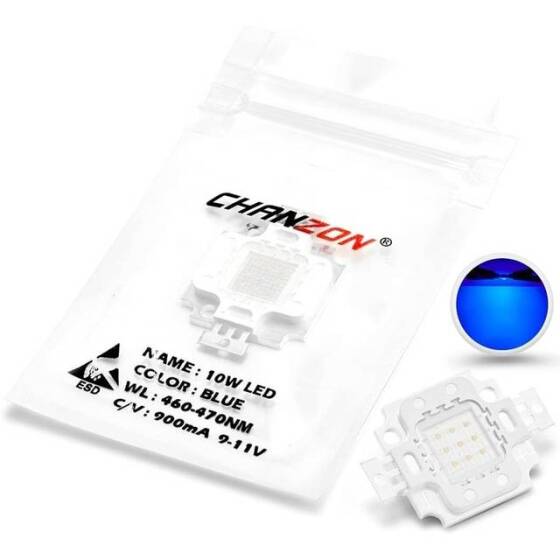SMD 10W High Power LED Bulb Blue - 4