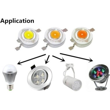 SMD 3W High Power LED Bulb Yellow - 2
