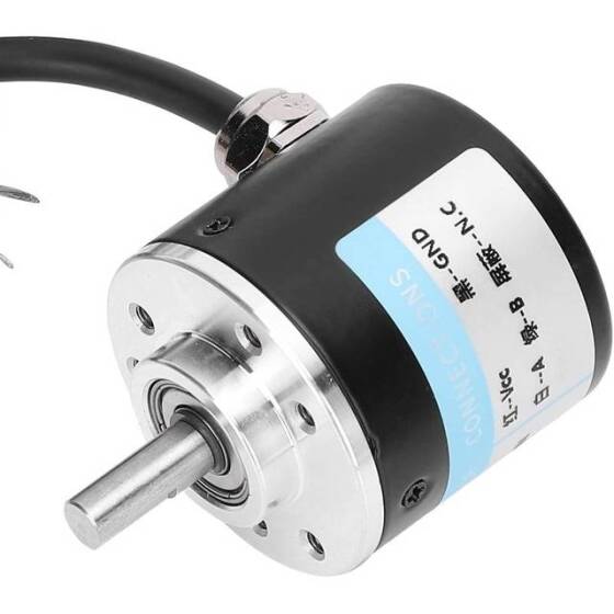 Solid Shaft D6mm DC5-24V 200 Pulses NPN Incremental Photoelectric Rotary Encoder - 1