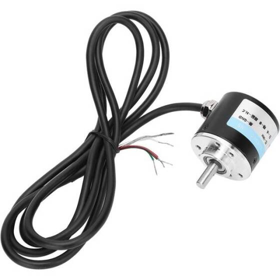 Solid Shaft D6mm DC5-24V 200 Pulses NPN Incremental Photoelectric Rotary Encoder - 3