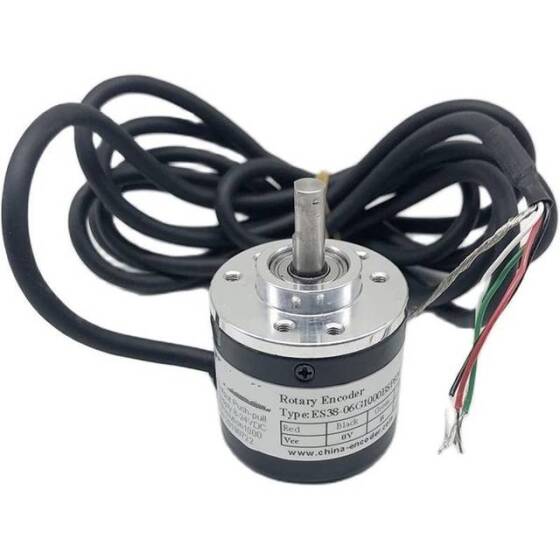 Solid Shaft D6mm DC5-24V 360 Pulses Incremental Photoelectric Rotary Encoder Push-Pull Output PNP F - 3