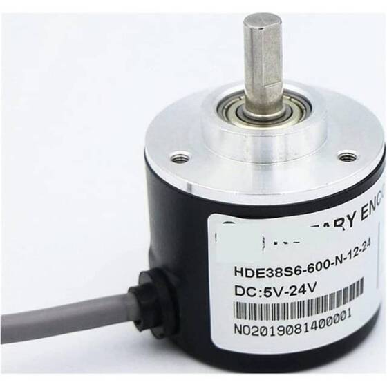 Solid Shaft D6mm DC5-24V 360 Pulses PNP Incremental Photoelectric Rotary Encoder - 1