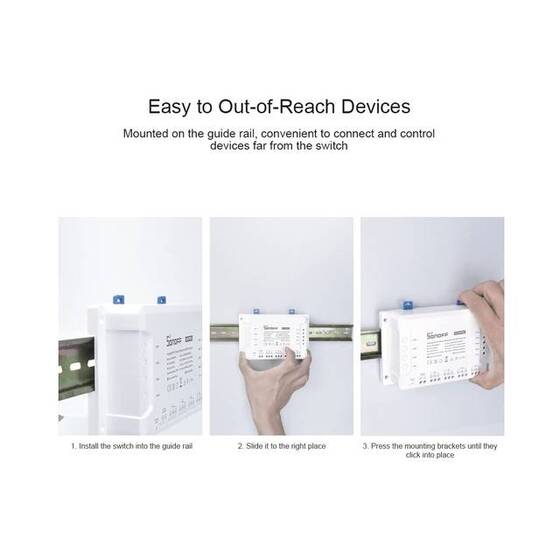 Sonoff 4CH R3 4 Channels Smart Switch Support Google/Smart Home Automation 10A-Upgraded To Sonoff 4CH R3 - 5