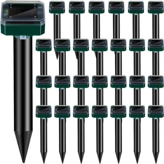 Square Ultrasonic Solar Powered Mole Repeller - 1