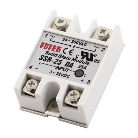 SSR-25DA Solid State Relay (DA Means Direct Current Controlled Alternating Current) - 1