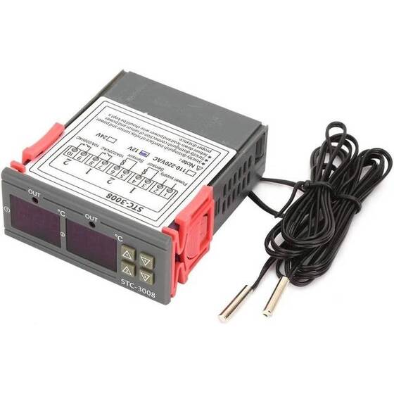 STC-3008 AC110-220V Dual Display Dual Temperature Adjustable Temperature Controller With 1M Cable - 5