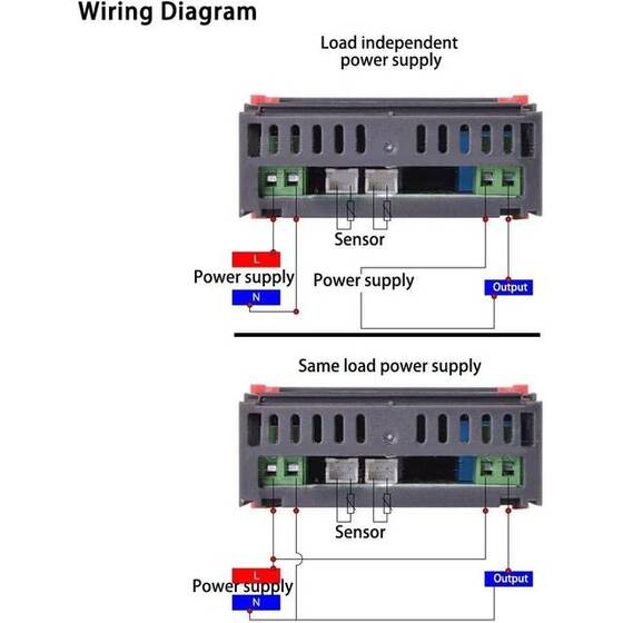 STC-3018 DC12V Dual Display Dual Temperature Adjustable Temperature Controller With 1M Cable - 11