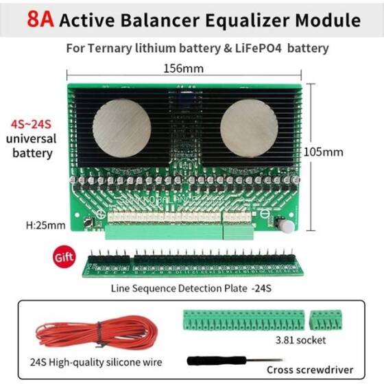 SUNKKO 4S 8A Active Balancer Equalizer Module With Shell BAL-804A - 3