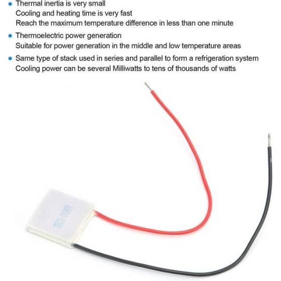 TEC1-4905 4-5V 17W TEC Thermoelectric Cooler RAndom Line Color Size:25x25mm - 2