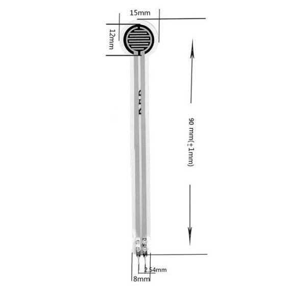 Thin Film Pressure Sensor 500g Robot Shoe Pad RFP-603 - 1