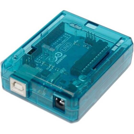 Transparent Blue ABS Plastic Case for UNO R3 - 1