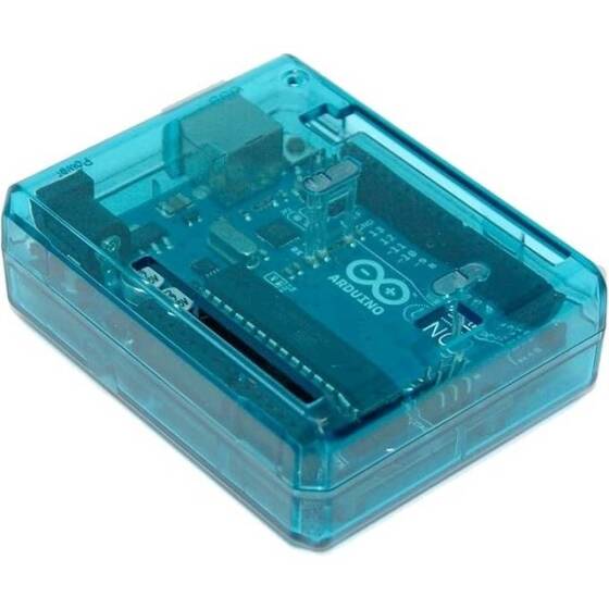 Transparent Blue ABS Plastic Case for UNO R3 - 2