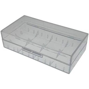 Transparent Waterproof 4x 18650 Battery Portable Clear Plastic Storage Box Size: 83x72x23.5mm - 1