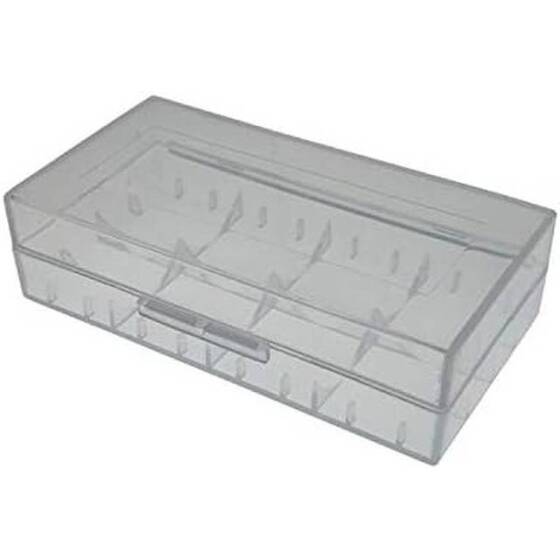 Transparent Waterproof 4x 18650 Battery Portable Clear Plastic Storage Box Size: 83x72x23.5mm - 1