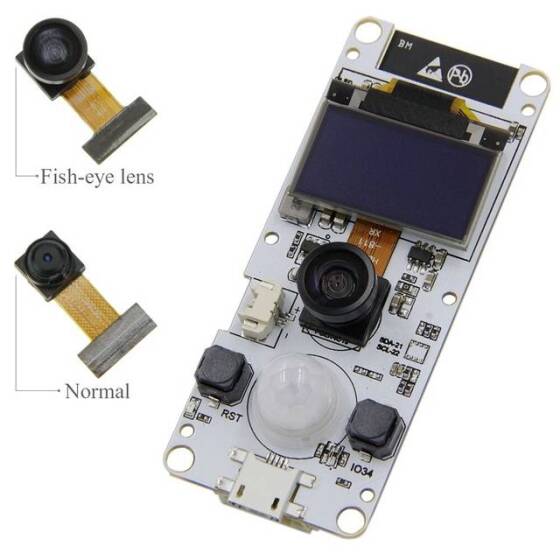 TTGO T-Camera ESP32 WROVER & PSRAM Camera Module ESP32-WROVER-B OV2640 Camera Module 0.96 OLED CH9102F Chip Normal Camera With Microphone - 2