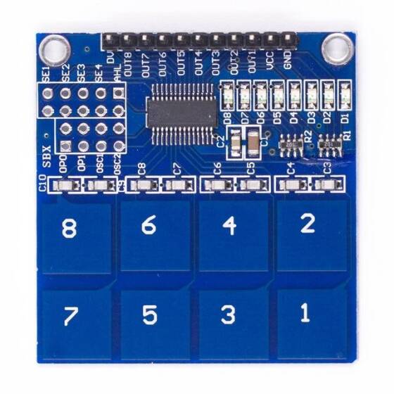 TTP226 8 Channel Digital Capacitive Switch Touch Sensor Module For Arduino - 1