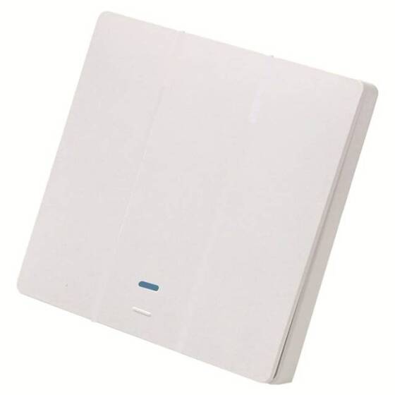 Tuya WiFi 2 Channels Touch Smart Switch Type 86 EU Plug Black 110V-240V Size: 86x86x35mm - 1