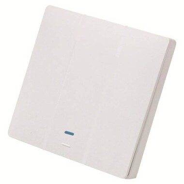 Tuya WiFi 2 Channels Touch Smart Switch Type 86 EU Plug White 110V-240V Size: 86x86x35mm - 1