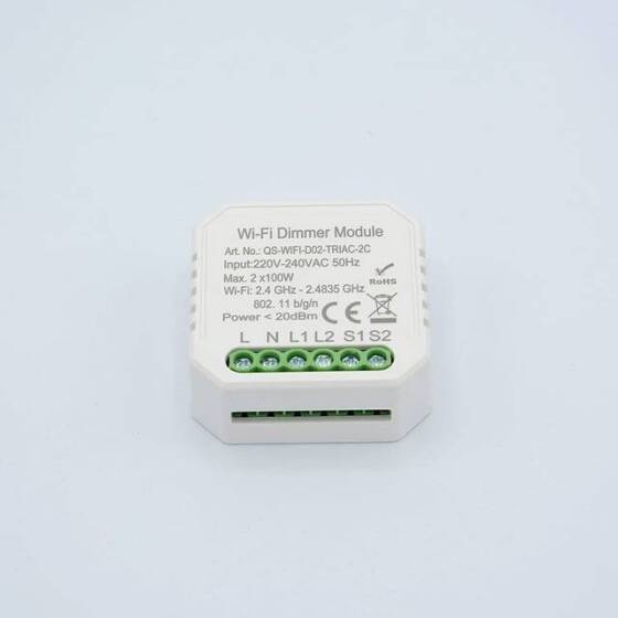 Tuya Wifi Smart Light Led Dimmer Switch Module 2 Channels Double Control 220-240V QS-Wifi-S04-2C Original Packing Size: 46x46x18mm - 4