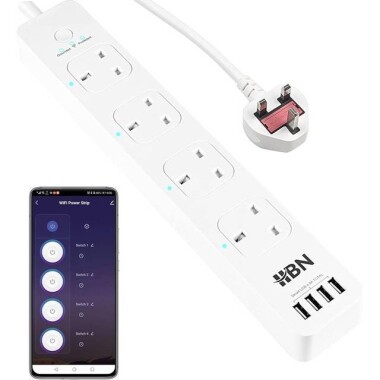 Tuya Wifi Smart Power Strip 4 Usb 4 AC Plug 10A 1.8M For Alexa Google Home Brazil Plug - 1