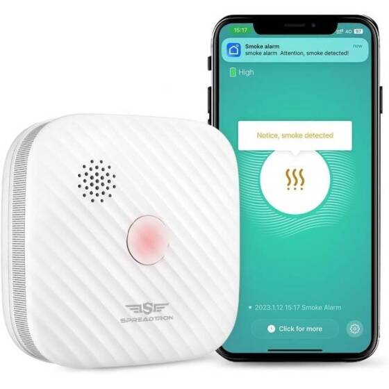 Tuya Wifi Smoke Alarm Without Battery - 1