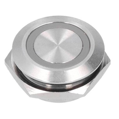 Ultra-Short Flat Head 12mm 3-6V Waterproof Momentary Self-Resert Ultra-Thin Touch Metal Push Button With Green Led Light - 3