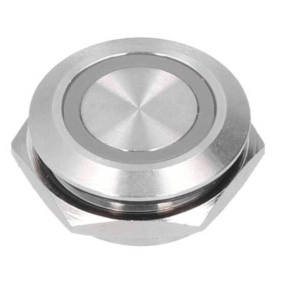 Ultra-Short Flat Head 12mm 3-6V Waterproof Momentary Self-Resert Ultra-Thin Touch Metal Push Button With Green Led Light - 3