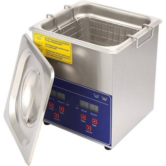 Stainless Steel Ultrasonic Cleaning Machine PS-08A 1.3L 40KHz 60W US Plug 110V - 1