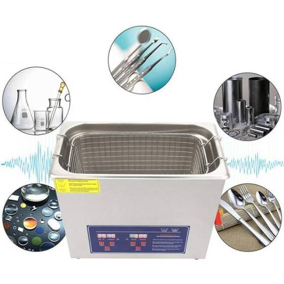 Stainless Steel Ultrasonic Cleaning Machine PS-30A 6.5x180W EU Plug 220V - 4