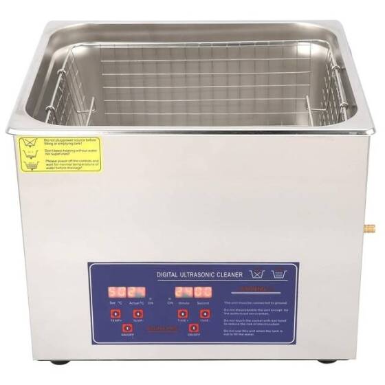 Stainless Steel Ultrasonic Cleaning Machine PS-60A 15L 40KHz 360W EU Plug 220V - 1